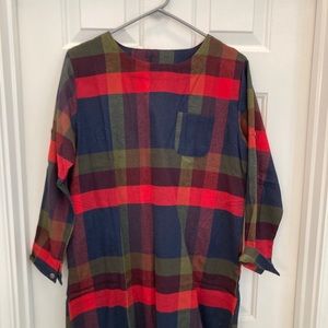 Plaid flannel tunic